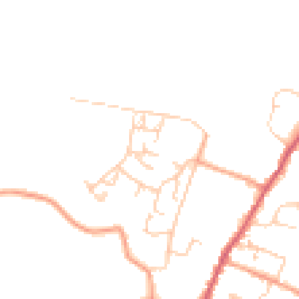 Daytime road noise heatmap for PO20 9JA