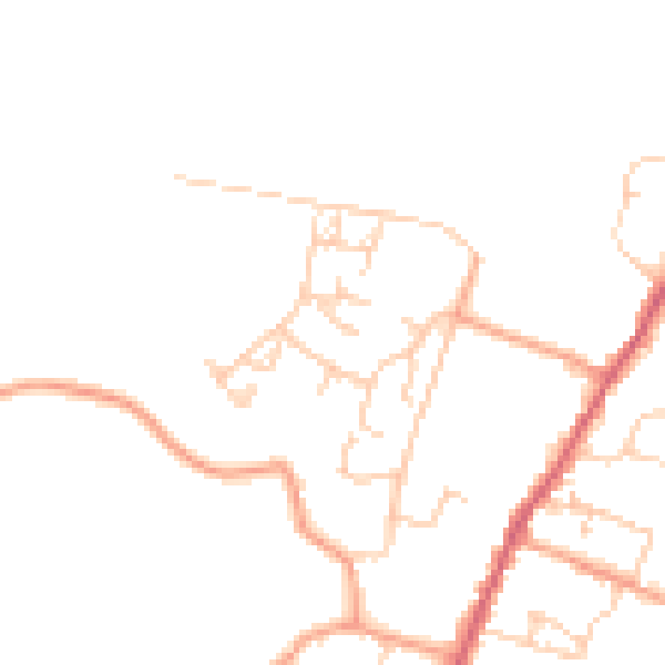 Daytime road noise heatmap for PO20 9JB
