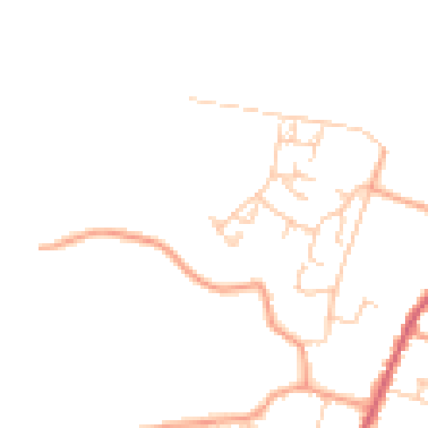 Daytime road noise heatmap for PO20 9JP