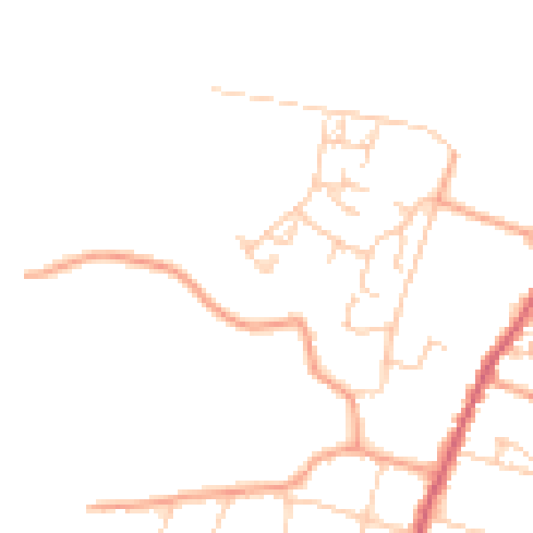 Daytime road noise heatmap for PO20 9JW