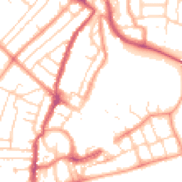 Daytime road noise heatmap for PO21 1DF