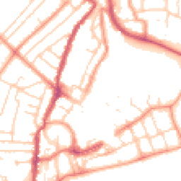 Daytime road noise heatmap for PO21 1DG