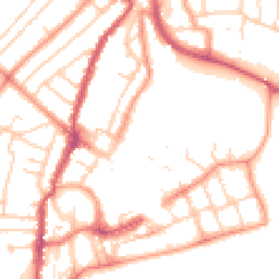 Daytime road noise heatmap for PO21 1DL