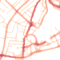 Daytime road noise heatmap for PO21 1DN