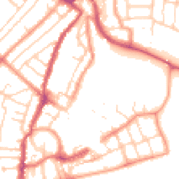 Daytime road noise heatmap for PO21 1DQ