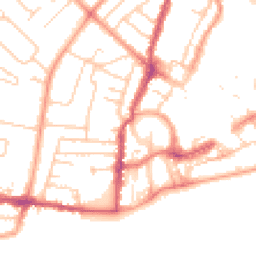 Daytime road noise heatmap for PO21 1DT
