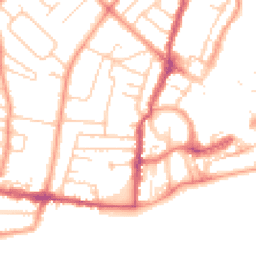 Daytime road noise heatmap for PO21 1DU