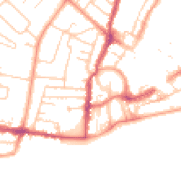 Daytime road noise heatmap for PO21 1DY