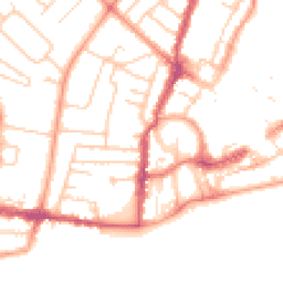 Daytime road noise heatmap for PO21 1DZ