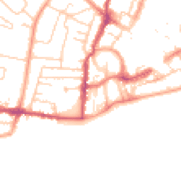 Daytime road noise heatmap for PO21 1TU