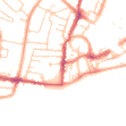 Daytime road noise heatmap for PO21 1UD
