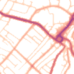Daytime road noise heatmap for PO21 2DU