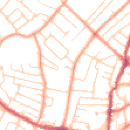 Daytime road noise heatmap for PO21 2FF