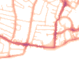 Daytime road noise heatmap for PO21 2LD