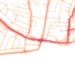 Daytime road noise heatmap for PO21 2PQ