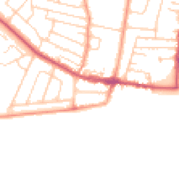 Daytime road noise heatmap for PO21 2QF