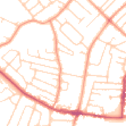 Daytime road noise heatmap for PO21 2SU
