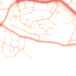 Daytime road noise heatmap for PO21 3BT