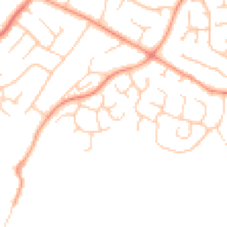 Daytime road noise heatmap for PO21 4NE