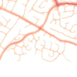 Daytime road noise heatmap for PO21 4PP