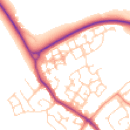 Daytime road noise heatmap for PO21 5AP