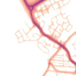 Daytime road noise heatmap for PO21 5DB