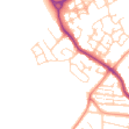 Daytime road noise heatmap for PO21 5DJ