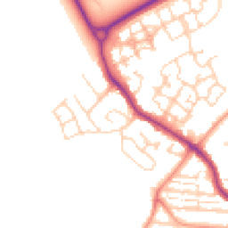Daytime road noise heatmap for PO21 5DP