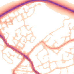 Daytime road noise heatmap for PO21 5FG