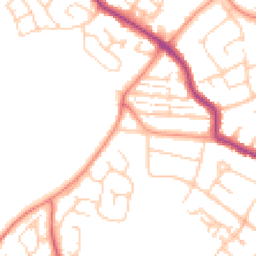 Daytime road noise heatmap for PO21 5HN