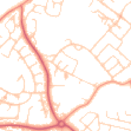 Daytime road noise heatmap for PO21 5PP