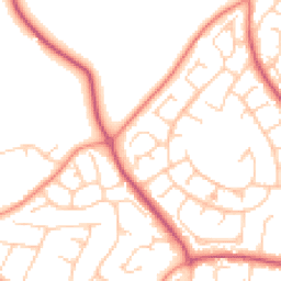 Daytime road noise heatmap for PO21 5QB