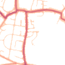 Daytime road noise heatmap for PO33 1AJ