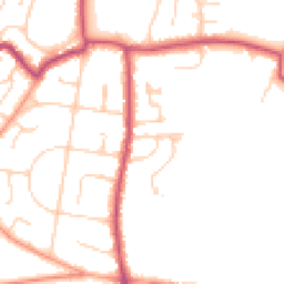 Daytime road noise heatmap for PO33 1AQ