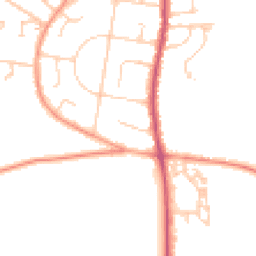 Daytime road noise heatmap for PO33 1AS