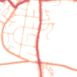 Daytime road noise heatmap for PO33 1AW
