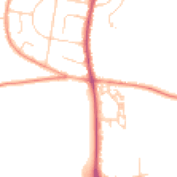 Daytime road noise heatmap for PO33 1AX