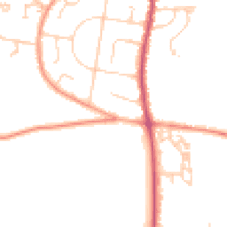 Daytime road noise heatmap for PO33 1AY