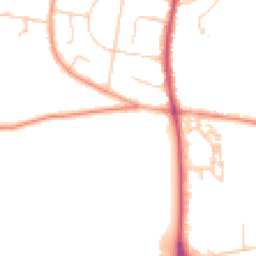Daytime road noise heatmap for PO33 1BB