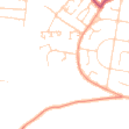 Daytime road noise heatmap for PO33 1BD