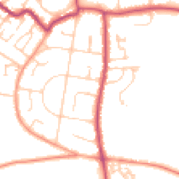 Daytime road noise heatmap for PO33 1BJ