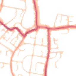 Daytime road noise heatmap for PO33 1BL