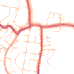 Daytime road noise heatmap for PO33 1BS