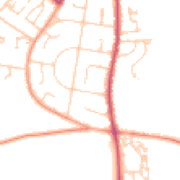Daytime road noise heatmap for PO33 1BY