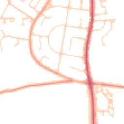Daytime road noise heatmap for PO33 1BZ