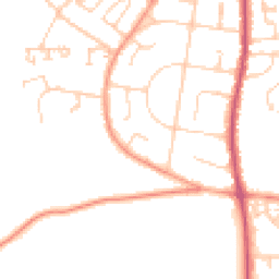 Daytime road noise heatmap for PO33 1DA