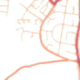 Daytime road noise heatmap for PO33 1DD