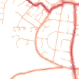 Daytime road noise heatmap for PO33 1DE