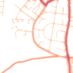 Daytime road noise heatmap for PO33 1DH
