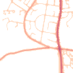 Daytime road noise heatmap for PO33 1DJ